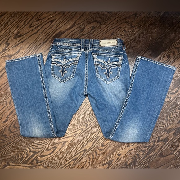 Rock Revival May Easy Boot Women's Medium Wash Boot Cut Jeans Size 29 - Picture 2 of 11